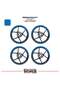 Bajaj Rs200 Wheel Rim Strip – Half Rim Cover & Rs200 Lettering Sticker Set - 2