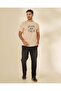 Men Beige Milano Italia Graphic T-Shirt - 5