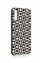 Samsung A70 Compatible Flower Motif Checkered Pattern Silicone Case - 3