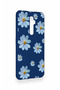 Oppo Reno 2Z Compatible Blue Daisy Patterned Silicone Case - 2