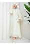 Buttoned Front Belted Lined Hijab Dress Rc6060 - 4