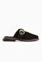 Elona Black Buckle Women's Slippers - 2