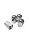 M/// Logo Bmw Aluminum Cover 4 Pcs Valve Cover (Silver)