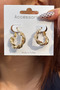 Gold Color Twist Hoop Women's Earrings - 3