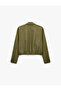 Pocketed Zippered Long Sleeve Slim Cashmere Seasonal Bomber Jacket - 2