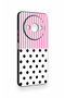 Redmi A3 Compatible Pink Striped Polka Dot Patterned Silicone Case - 2