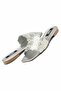 Women's Stoned Non-Slip Tpu Sole Flat Silver Slippers - 3