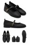 Women's Mary Jane Model Air Comfort Buckle Ballerina Shoes 5404 - 4