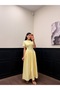 Women's Crew Neck Pleated Dress - 2