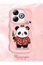 Infinix Hot 40I Compatible Case Camera Protector Pink Silicone Couple Phone Case Panda Pattern - 2
