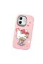 Infinix Smart 9 Compatible Case Camera Protector Pink Silicone Couple Phone Case with Kitty Pattern - 3