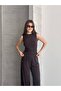 Modal Pike Gathered Slim Trousers and T-Shirt Set - 2
