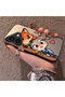iPhone 16 Plus Compatible High-Quality Cartoon Fox and Rabbit Couple Printed Case