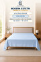 Riva Series Baby Blue Double Elastic-Free Flat Sheet 160X200 / 180X200 cm - 2
