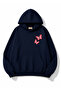 Butterfly Printed Hooded 2 Thread Threaded Sweatshirt