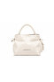 Cream Patent Leather Women's Hand and Shoulder Bag - 5