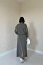 Khaki Piping Sweatshirt and Skirt Set - 4
