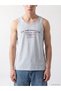 Vizyon New Season Blue Crew Neck New York Printed Men's Sleeveless T-Shirt - 3