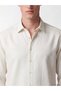 Özmarka New Season Beige Regular Fit Men's Shirt - 3
