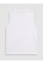 Vizyon New Season White Crew Neck Men's Athlete T-Shirt - 7