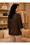 Women's Openwork Knitted Patterned Long Sleeve Knitwear Cardigan (Size 68 Width 56) - 3