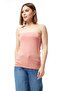 Women's Powder Strapless Top Stretchy Cotton Strapless Bustier - 2