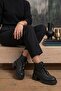 Rovis Imported Special Series Women's Boots with Lace Detail, Black - 2