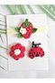 Handmade Strawberry Patterned Newborn Baby Bandana and Buckle Set Cotton String 3-Piece Baby Hair Accessory 3-Piece Special Set (1 Bandana + 2 Baby Buckles) - 8