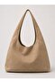 Mink Women's Suede Shopper Soft Form Shoulder Bag - 4