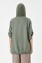 Women's Khaki Italian 100% Linen Mesh Hooded Zippered Linen Jacket Size 38 - 44 - 5