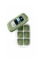 6-Compartment Large Size Silicone Ice Mold with Lid - 6-Piece Green Silicone Square Ice Tray Cocktail Ice Mold - 2