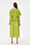 Green Italian Floral Lace Long Dress 40 - 48 Sizes - 5