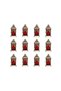 Handmade Decorative Candle Holder Vintage Lantern| Red | Living Room, Bedroom & Outdoor | Home Decoration, Hanging, Table Top | Ramadan, Eid, Diwali, Weddings, Parties | Iron 12PC