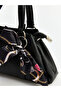 Women's shoulder bag with leather-look scarf accessory - 4