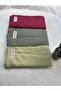 Hijab Plain Cotton Crash Shawl Set of 3 (Pastel Red - Sage - Pastel Yellow) - 2