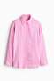 Oversized linen-blend shirt