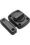 Bathroom, window and cabinet door locks - brushed stainless steel security latches and toilet locks (black, 55 mm)