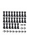 24 plastic cabinet legs, furniture legs, adjustable furniture legs (80mm-100mm), black plastic furniture legs.