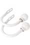 A pair of lightweight metal curtain hooks - vintage wall-mounted curtain tiebacks, white - 5