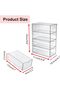 Transparent hair accessory storage box with 4 drawers; suitable for bathroom, wardrobe, cabinet, and office drawer organization; 25×17×10 cm.