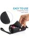 Weekly pillbox, twice daily, large capacity AM/PM, PU leather case, travel-friendly, round pillbox, black. - 3