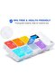 7-day morning and evening pillbox with reminder alarm, moisture-proof design, and can store vitamins (7 compartments). - 5