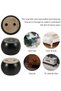 set of four round wooden furniture legs, 5 cm high, suitable for sofas, beds, armchairs, and wardrobes. Comes with screws and tape (black). - 4