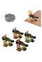 Four 75 x 60 x 55 mm folding locking telescopic table/bed legs folding and fixing brackets, with 40 screws.