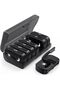 Extra-Large Weekly Pill Organizer Twice a Day Single-Sided Opening Easy Refill 7 Days Black Privacy AM PM Holder 2-Pack