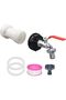 Tank faucet - Alloy tank adapter, threaded connector for IBC and garden hose, rainwater harvester accessory kit