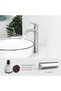 Bathroom sink faucet, high-outlet mixing faucet, hot and cold water mixing faucet, gray - 2