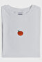 Peach Pattern Embroidered T-Shirt - 4