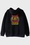 Ride Eat Sleep Repeat Printed Black Hoodie