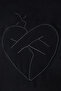 Heart Pattern Embroidered Hoodie - Valentine's Day Gift - 5